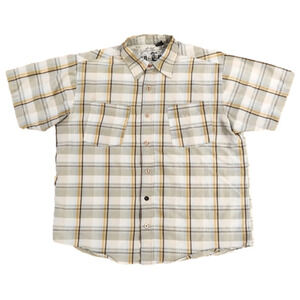 𝅺3/$20 Ocean Current Multi-colored Plaid Button-Up Shirt
